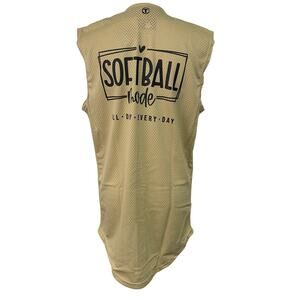 New Hand Printed Unisex Small Womens Softball Mode Short Sleeve Baseball Shirt